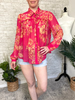 Calista Sheer Floral Blouse