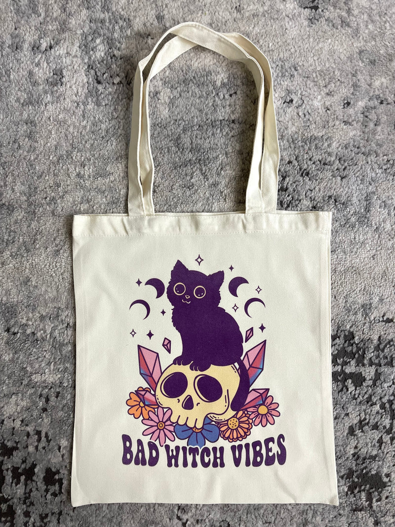 Bad Witch Vibes (cat) Tote Bag – Electric Dream Boutique