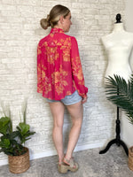 Calista Sheer Floral Blouse