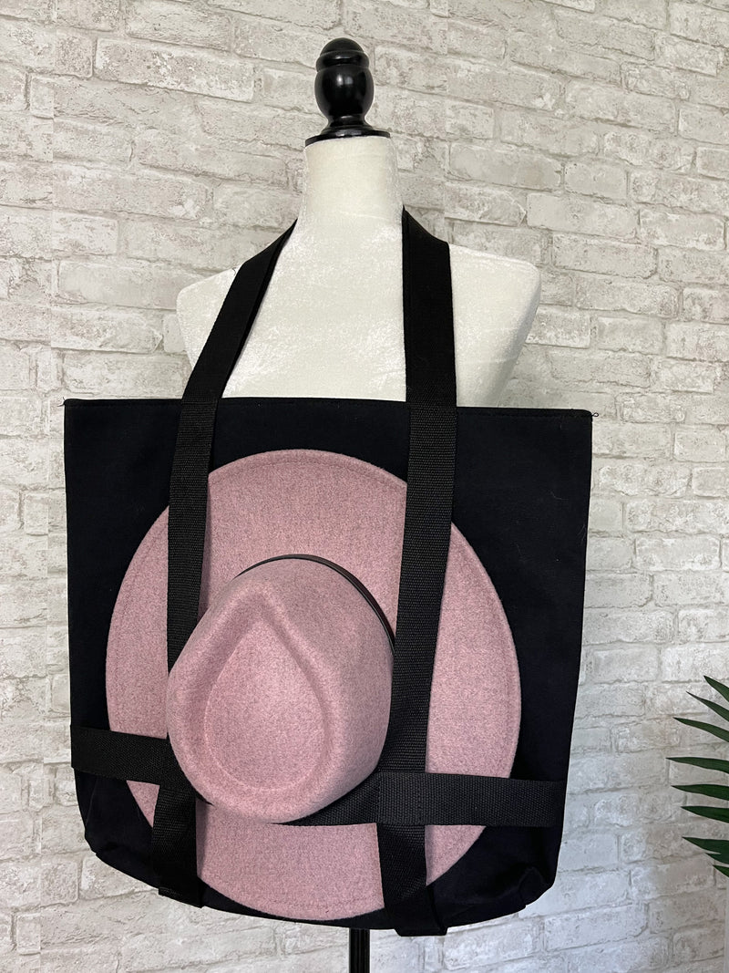 Hat Holder Tote Bag Black