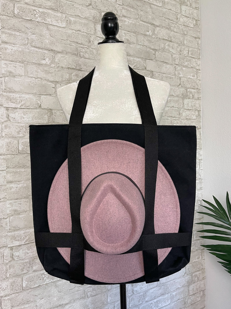 Hat Holder Tote Bag Black