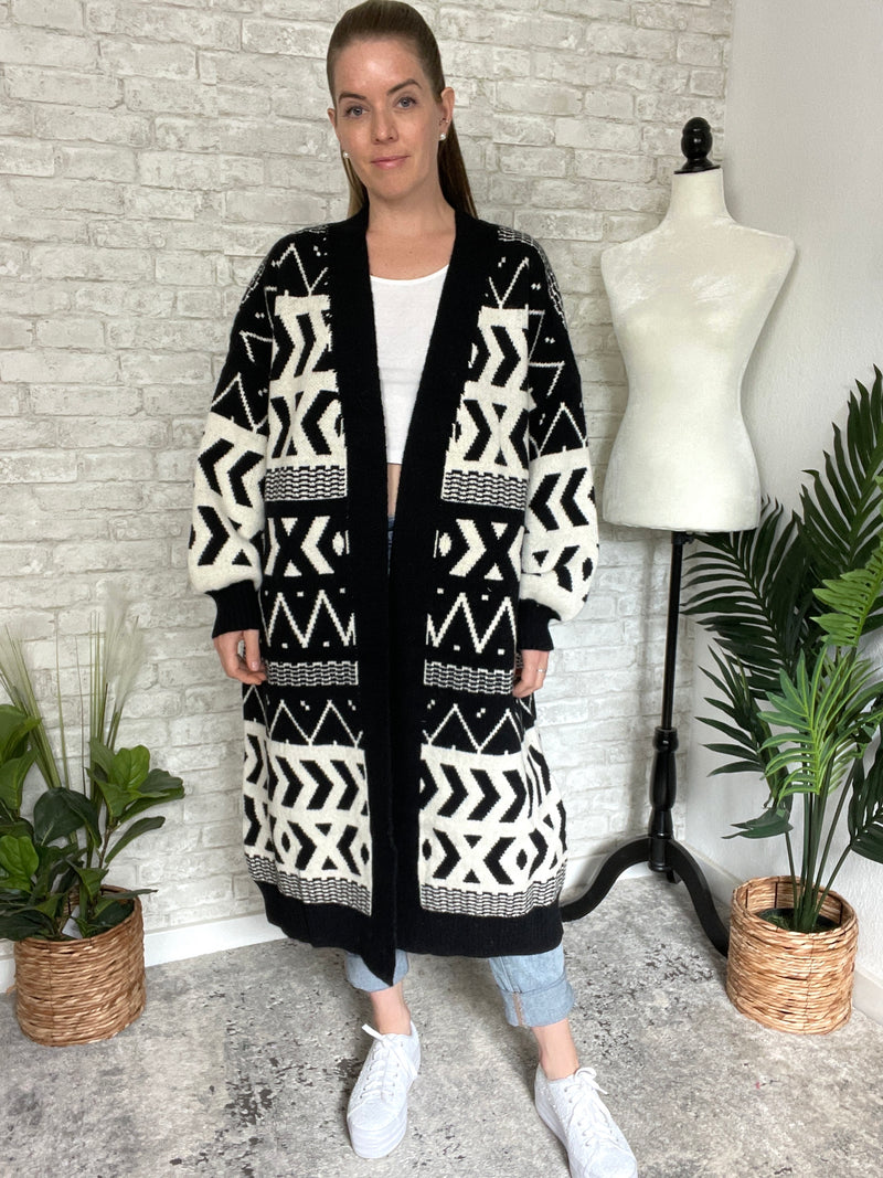 Jameson Black + White Cardigan Jacket