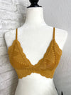 Butterfly Lace Bralette Mustard
