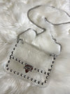 Clear Stud Handbag Silver