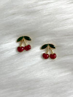 Cherry Acrylic Stud Earrings