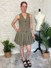 Cher Olive Uniform Dress