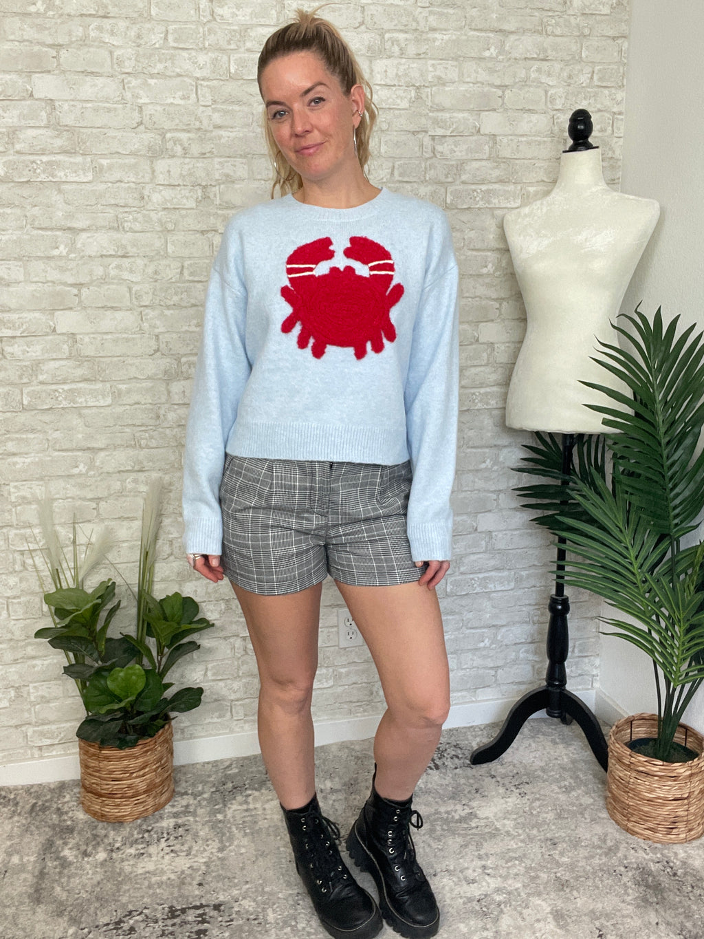 Pinchy Crab Sweater Blue