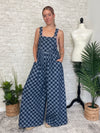 Fena Checker Wide-Leg Overall