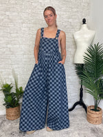Fena Checker Wide-Leg Overall