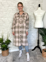 Cindy Plaid Shacket Long