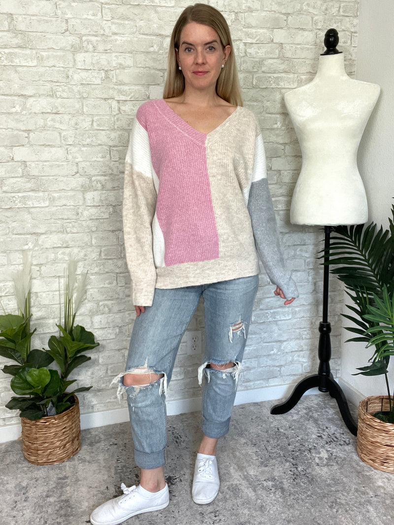 Cady Color Block Sweater