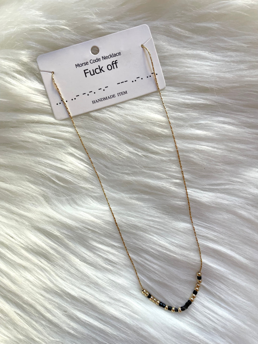 Fuck Off *Morse Code* Necklace