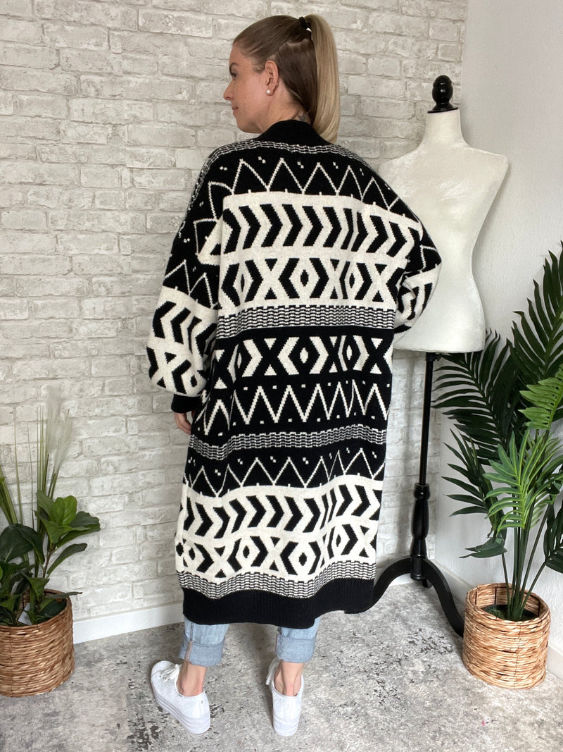 Jameson Black + White Cardigan Jacket