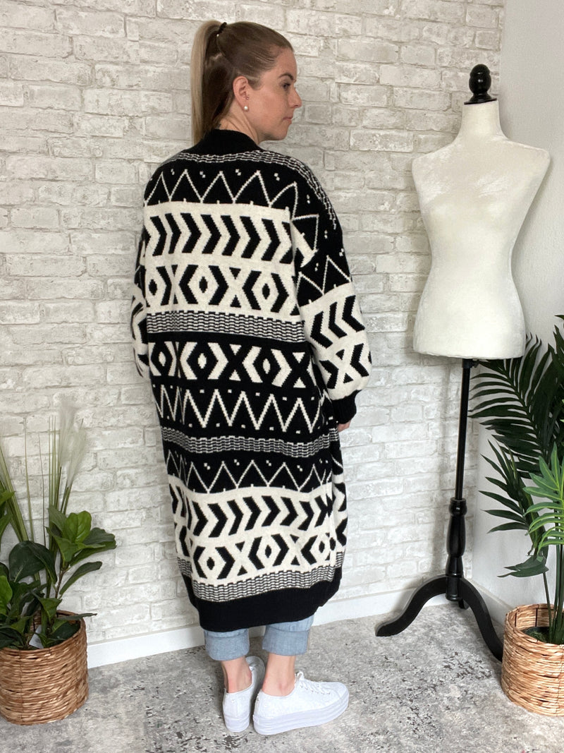 Jameson Black + White Cardigan Jacket