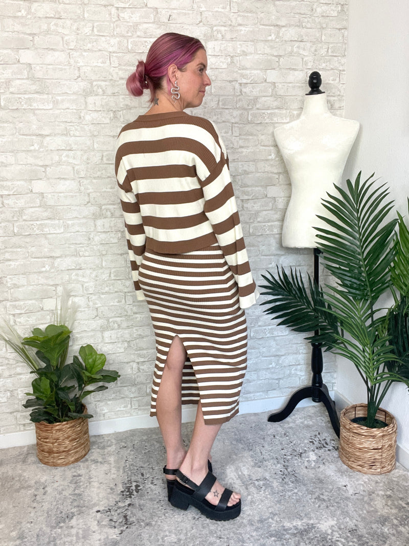 Devon Sweater Set - Cardigan Brown