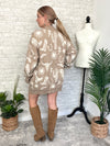 Christy Western Print Cardigan Taupe