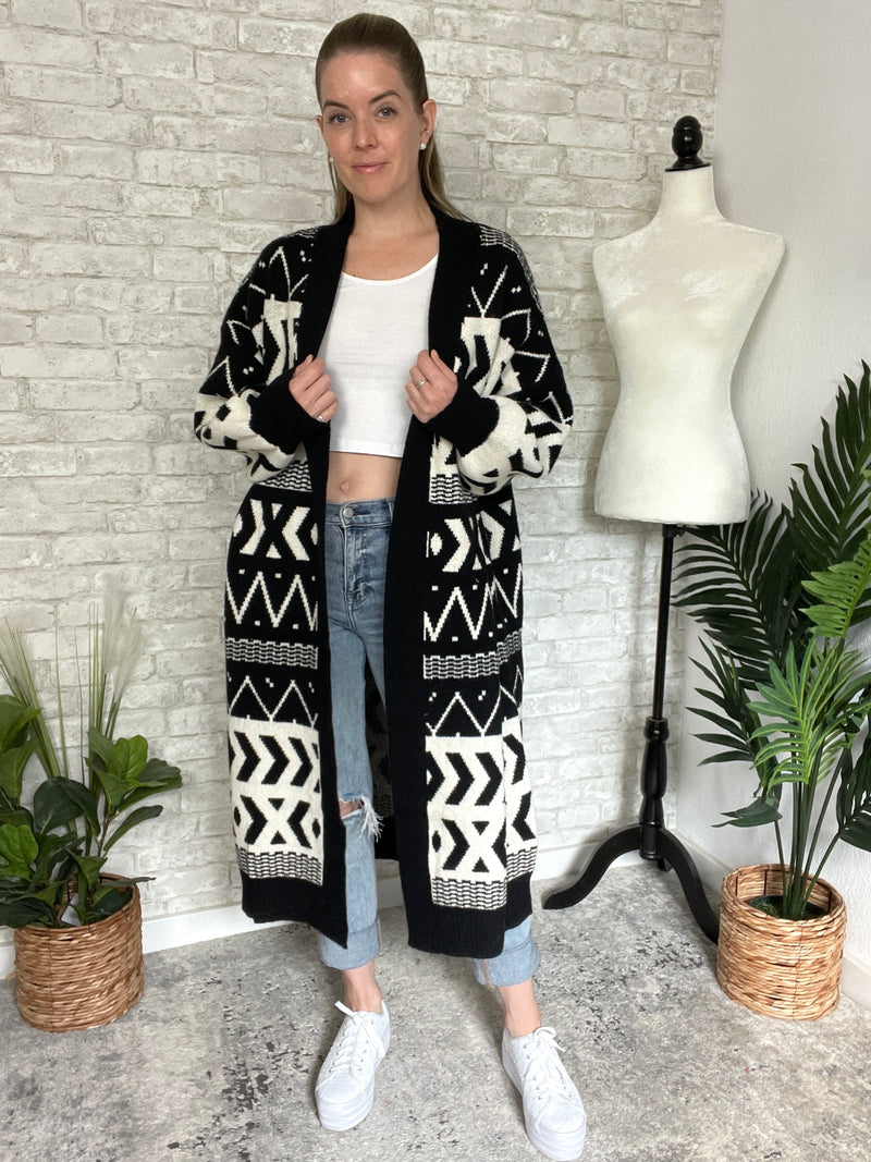 Jameson Black + White Cardigan Jacket