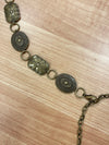 Vintage Geometric Chain Belt Bronze