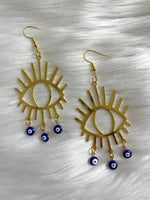 Dangle Nazar Earring Gold