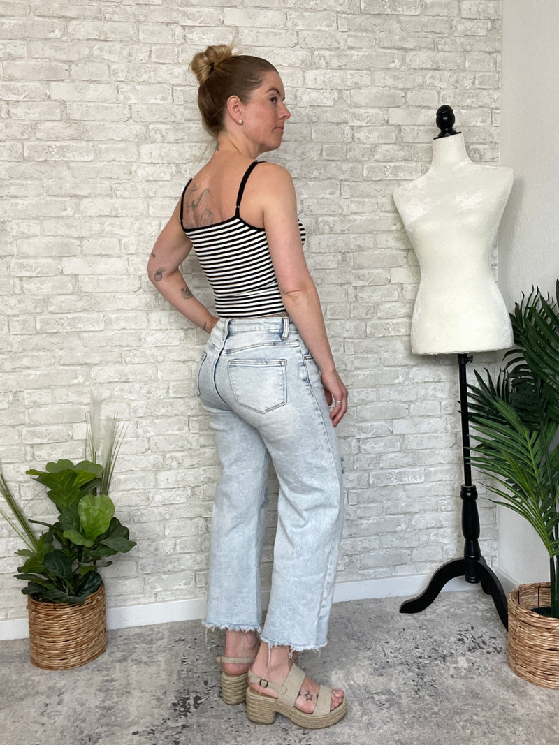 Josie B+W Stripe Bow Mini Tank