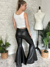 Morticia Extreme Flare Faux Leather Bottoms
