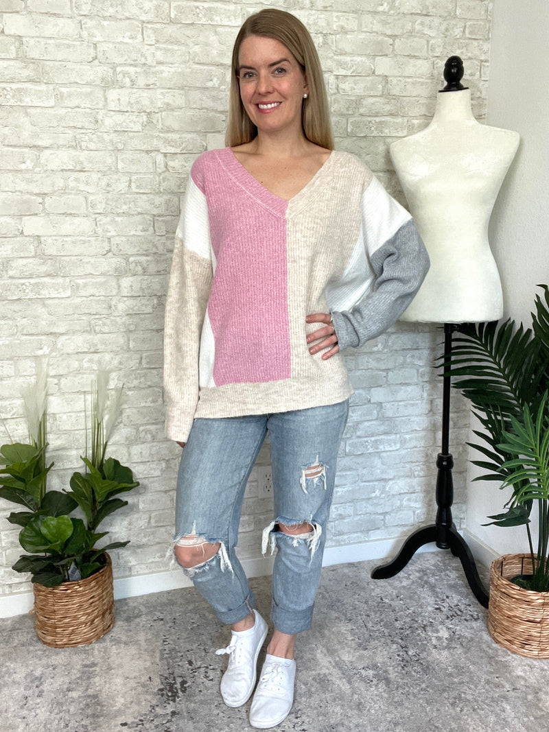Cady Color Block Sweater