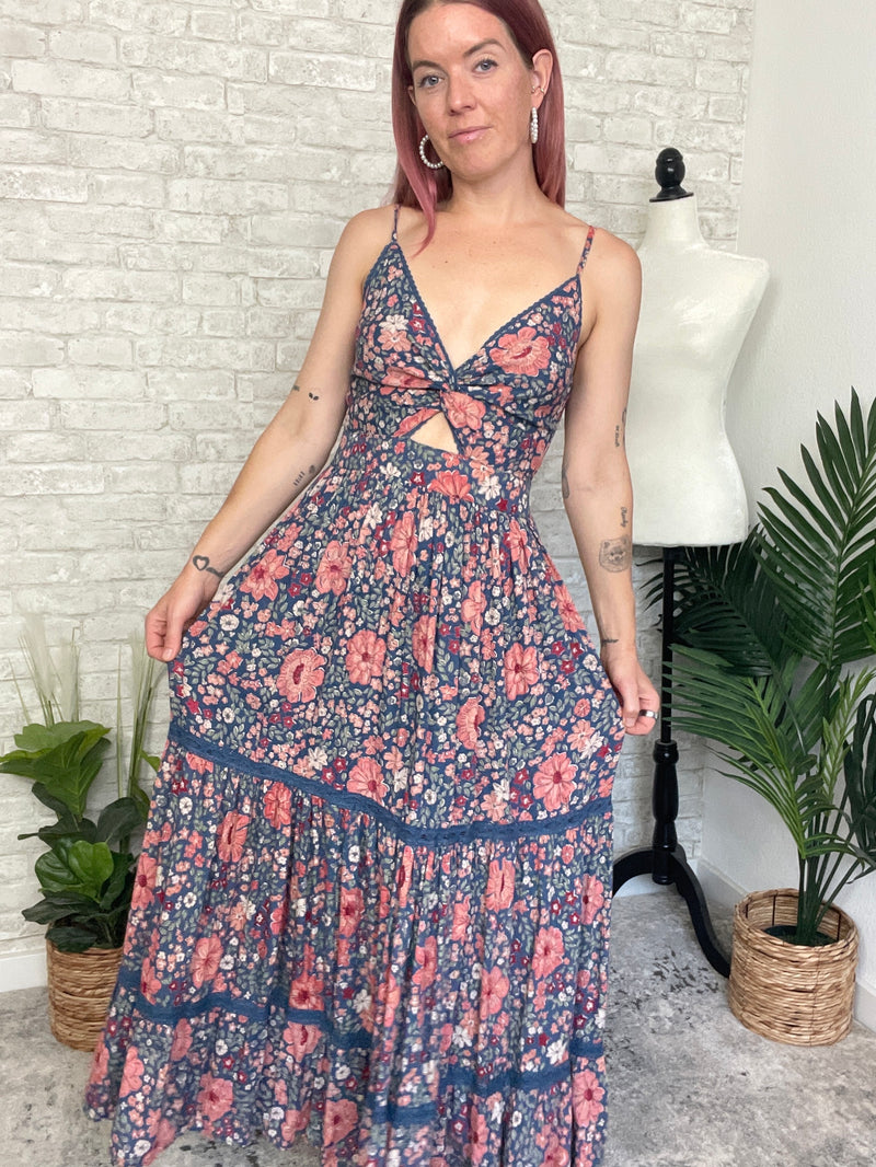 Mason Twist Maxi Blue/Ginger Floral Combo