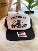 Stay Trashy Trucker Hat Black