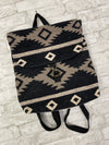 Black, Taupe + Cream Aztec Backpack