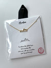 Mini Mountain Necklace Gold