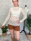 Ophelia Lace Fitted Top Cream