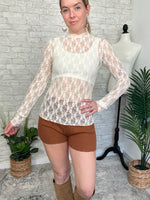 Ophelia Lace Fitted Top Cream