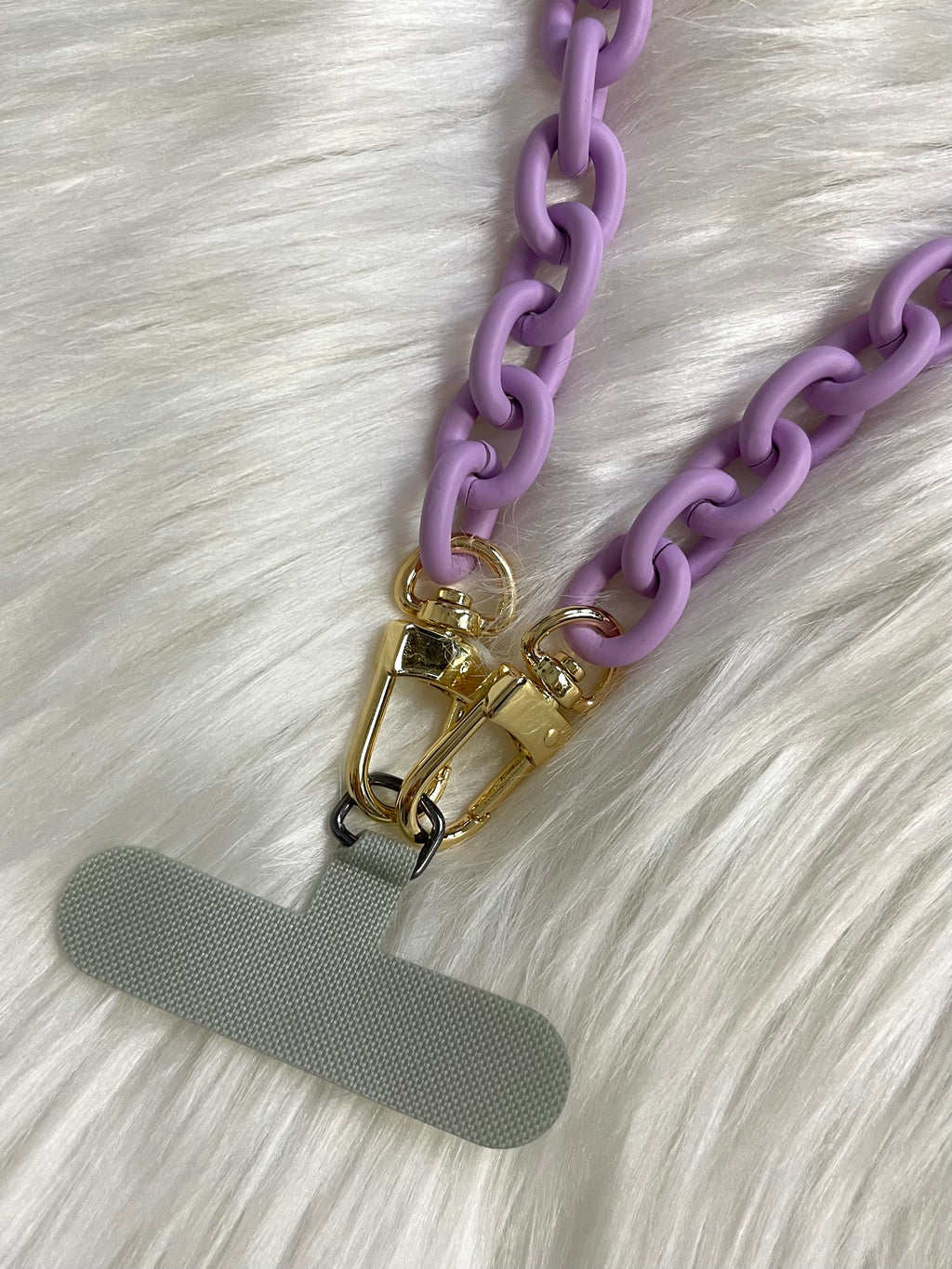 Cell Phone Chain Strap Long Purple
