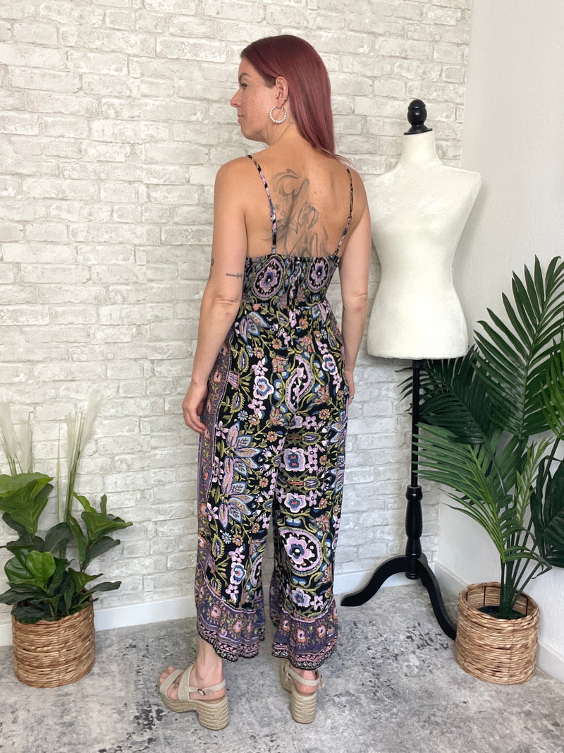 Halle Floral Cool Combo Jumpsuit