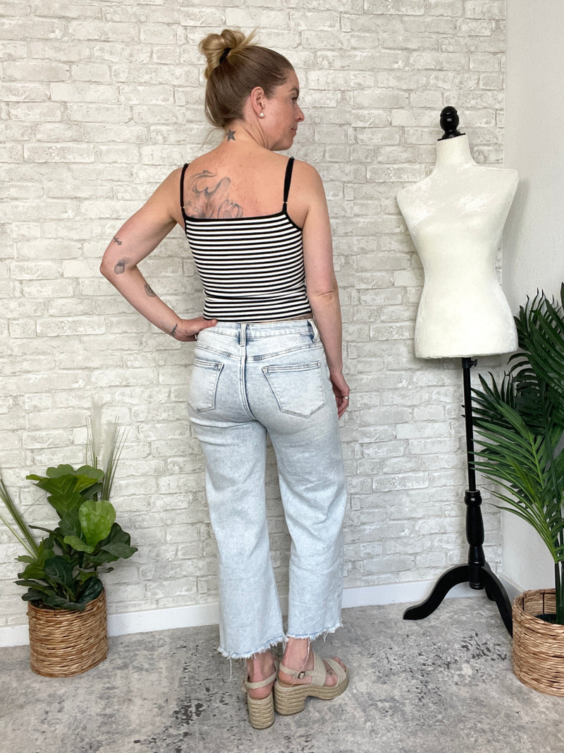 Josie B+W Stripe Bow Mini Tank