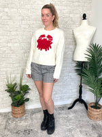 Pinchy Crab Sweater White