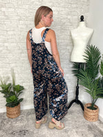 Daisy Navy Velvet Overall