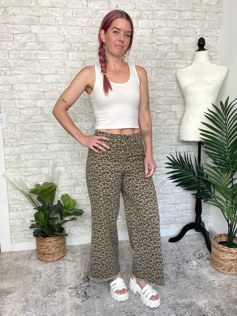 Vivienne Retro Cheetah Jeans Mocha