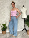 Sabrina Chambray Wide-Leg Pants