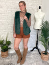 Rochelle Fuzzy Vest Green