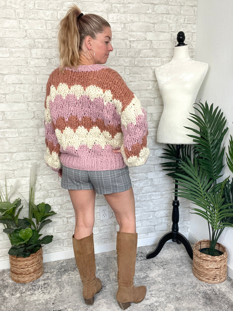 Rosegold Knit Cardigan