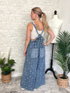 Flower Checker Print Overalls