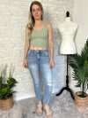 Sloane Distressed Micro-Flare Jeans