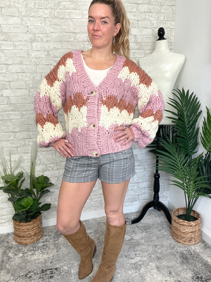 Rosegold Knit Cardigan