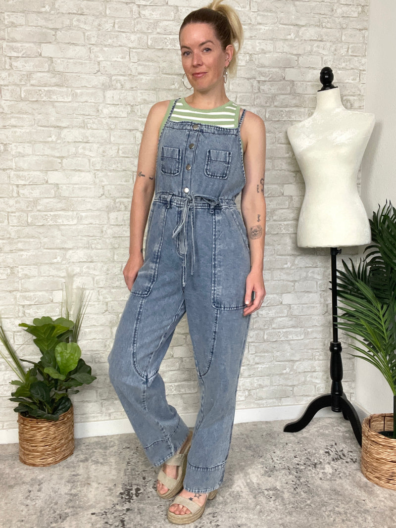 Demi Drawstring Denim Overall