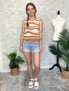 Quinn Crochet Neutral Waves Top