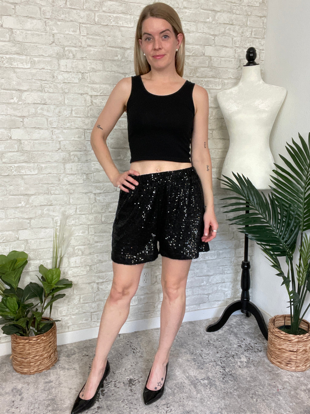 Layla Black Sequin Short