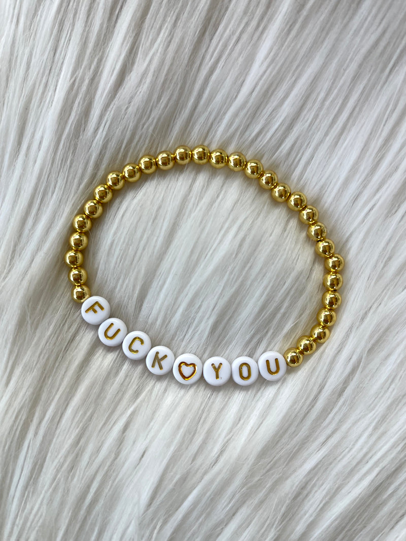 Gold Fill Fuck You Bracelet