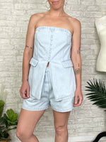 Rhonda Strapless Denim Top