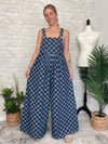 Fena Checker Wide-Leg Overall